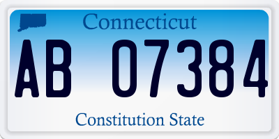 CT license plate AB07384