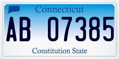 CT license plate AB07385