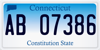 CT license plate AB07386