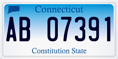 CT license plate AB07391