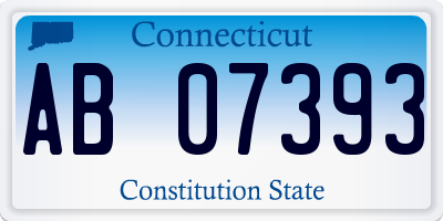 CT license plate AB07393