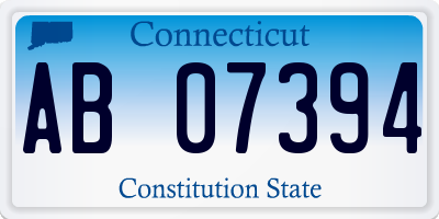 CT license plate AB07394