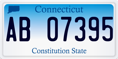 CT license plate AB07395