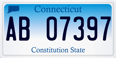 CT license plate AB07397