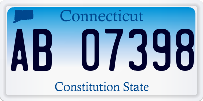 CT license plate AB07398