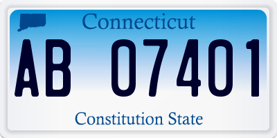 CT license plate AB07401