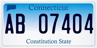 CT license plate AB07404