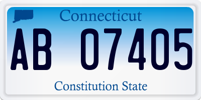 CT license plate AB07405