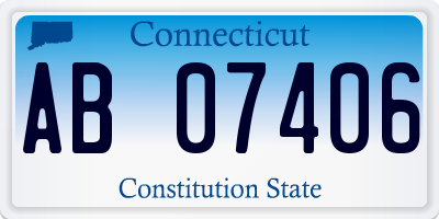 CT license plate AB07406