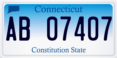 CT license plate AB07407