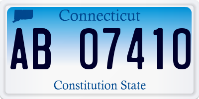 CT license plate AB07410