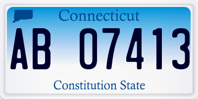 CT license plate AB07413