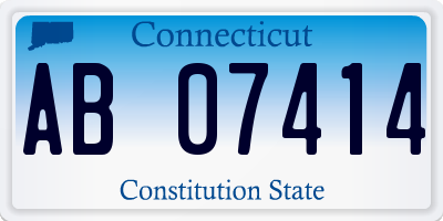 CT license plate AB07414