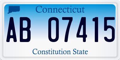 CT license plate AB07415