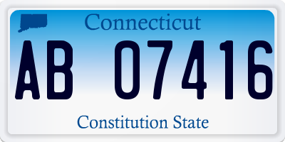 CT license plate AB07416