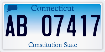 CT license plate AB07417