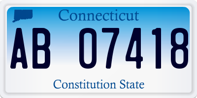 CT license plate AB07418