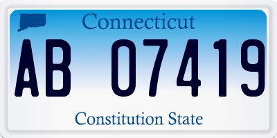 CT license plate AB07419