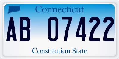 CT license plate AB07422