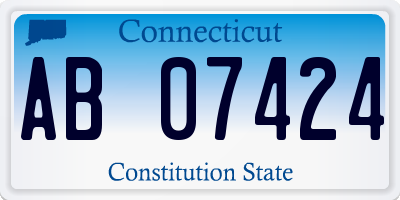 CT license plate AB07424