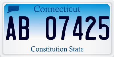 CT license plate AB07425