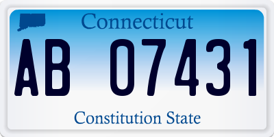 CT license plate AB07431