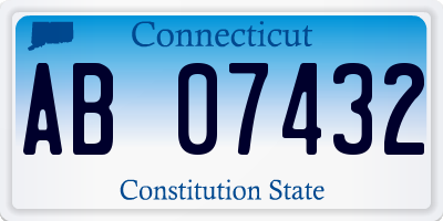 CT license plate AB07432