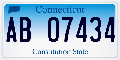 CT license plate AB07434