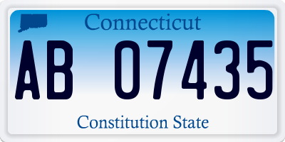 CT license plate AB07435