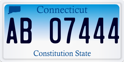 CT license plate AB07444