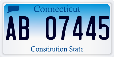 CT license plate AB07445