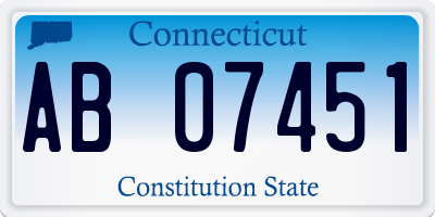 CT license plate AB07451