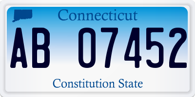 CT license plate AB07452