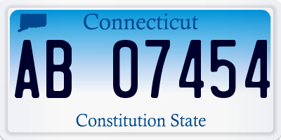 CT license plate AB07454