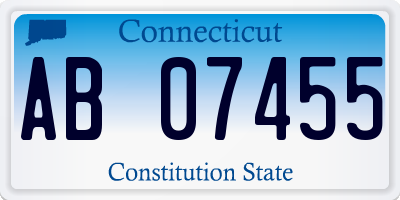 CT license plate AB07455