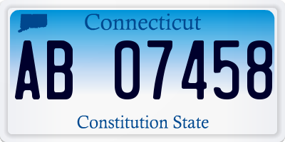 CT license plate AB07458