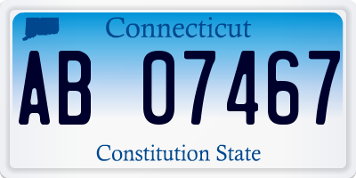 CT license plate AB07467