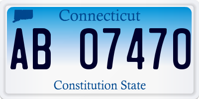 CT license plate AB07470