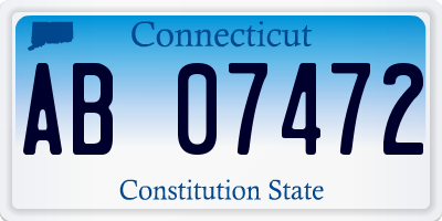 CT license plate AB07472