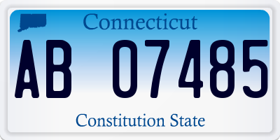 CT license plate AB07485