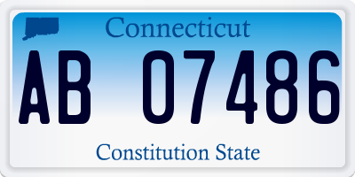 CT license plate AB07486