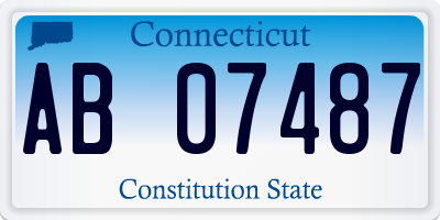 CT license plate AB07487