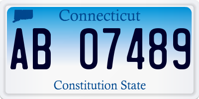 CT license plate AB07489