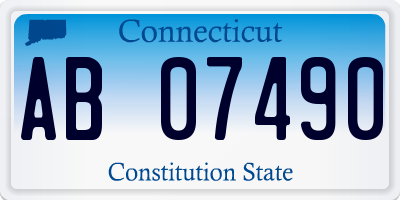 CT license plate AB07490