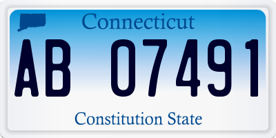 CT license plate AB07491