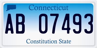 CT license plate AB07493