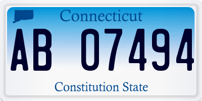 CT license plate AB07494