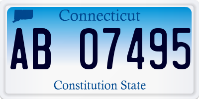 CT license plate AB07495