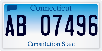 CT license plate AB07496