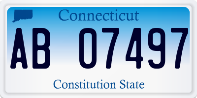 CT license plate AB07497